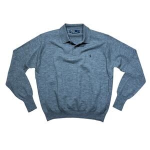 Vintage Polo Ralph Lauren Lambs Wool Sweater 1/4 Button XL